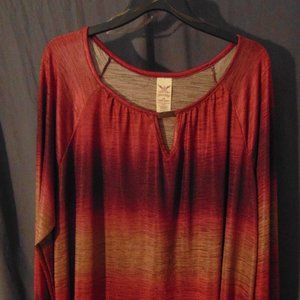 Faded Glory Multi Color Blouse SZ 2X 18W-20W